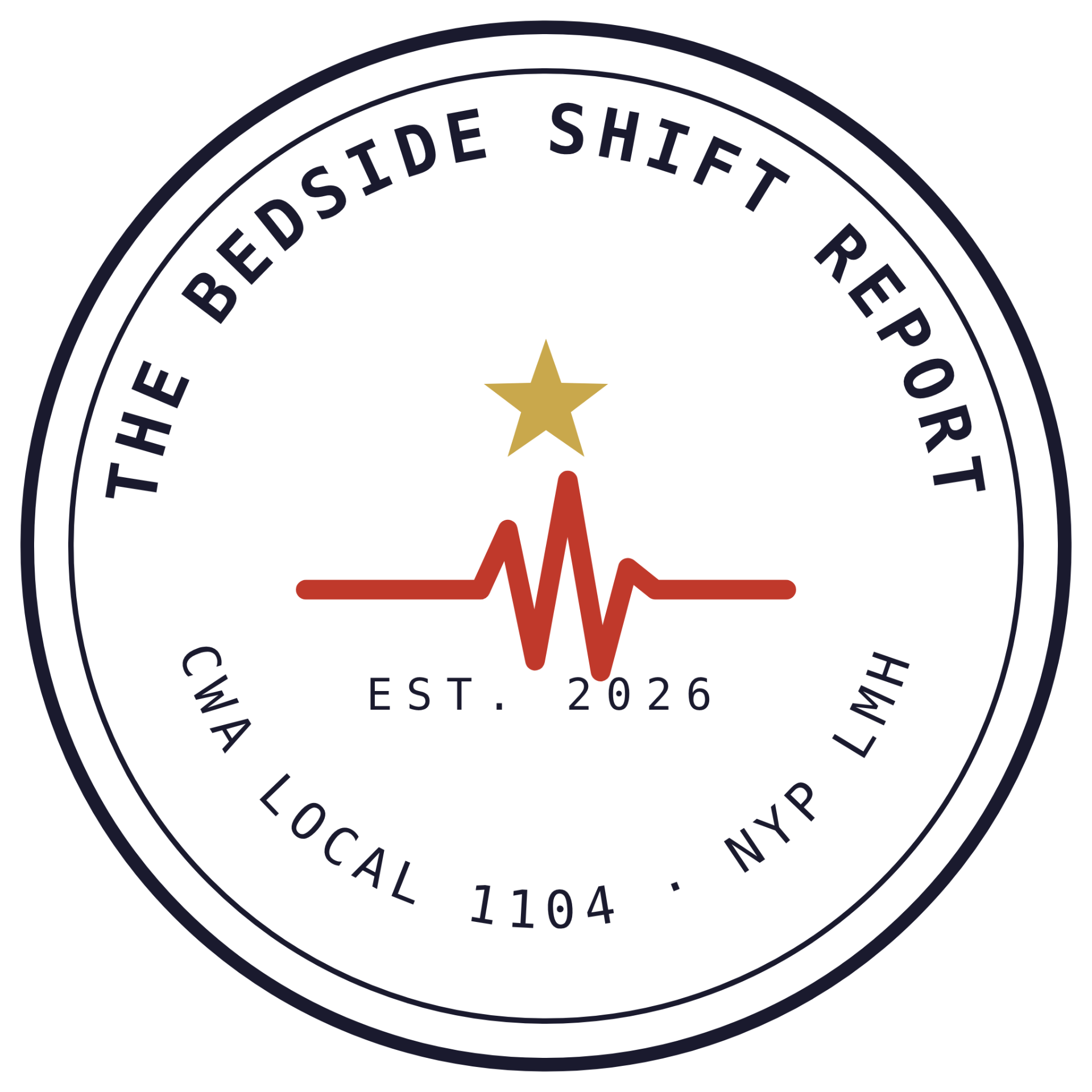 The Bedside Shift Report — CWA Local 1104 NYP LMH ceremonial seal